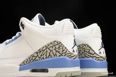 Hyperoad WHITE RETRO 3 “UNC” JORDAN AIR 0829